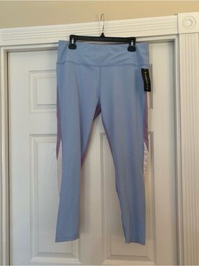 Athletic Leggings with Side Colorblock - Light Lavender